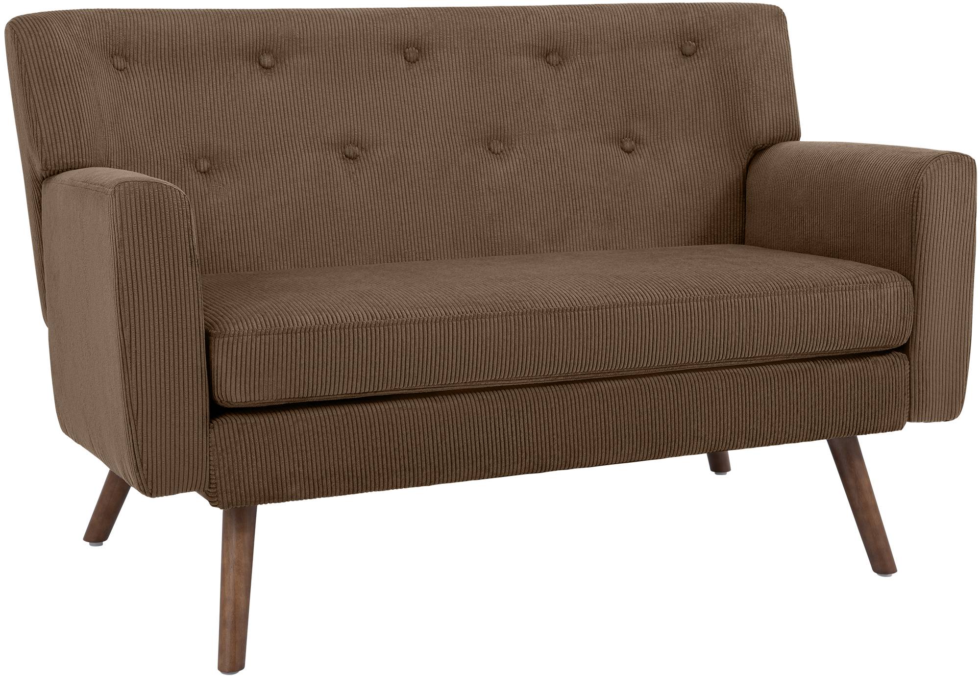 Sofa Kioni Cord, dunkelbraun