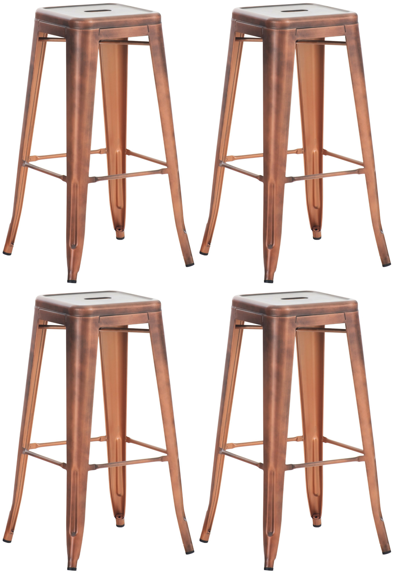 4er Set Barhocker Joshua, kupfer