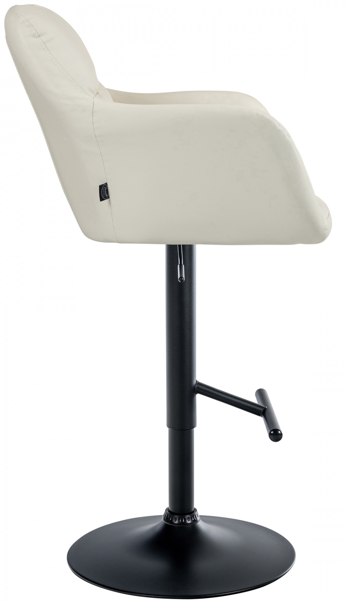 Barhocker Natoma Kunstleder schwarz, creme