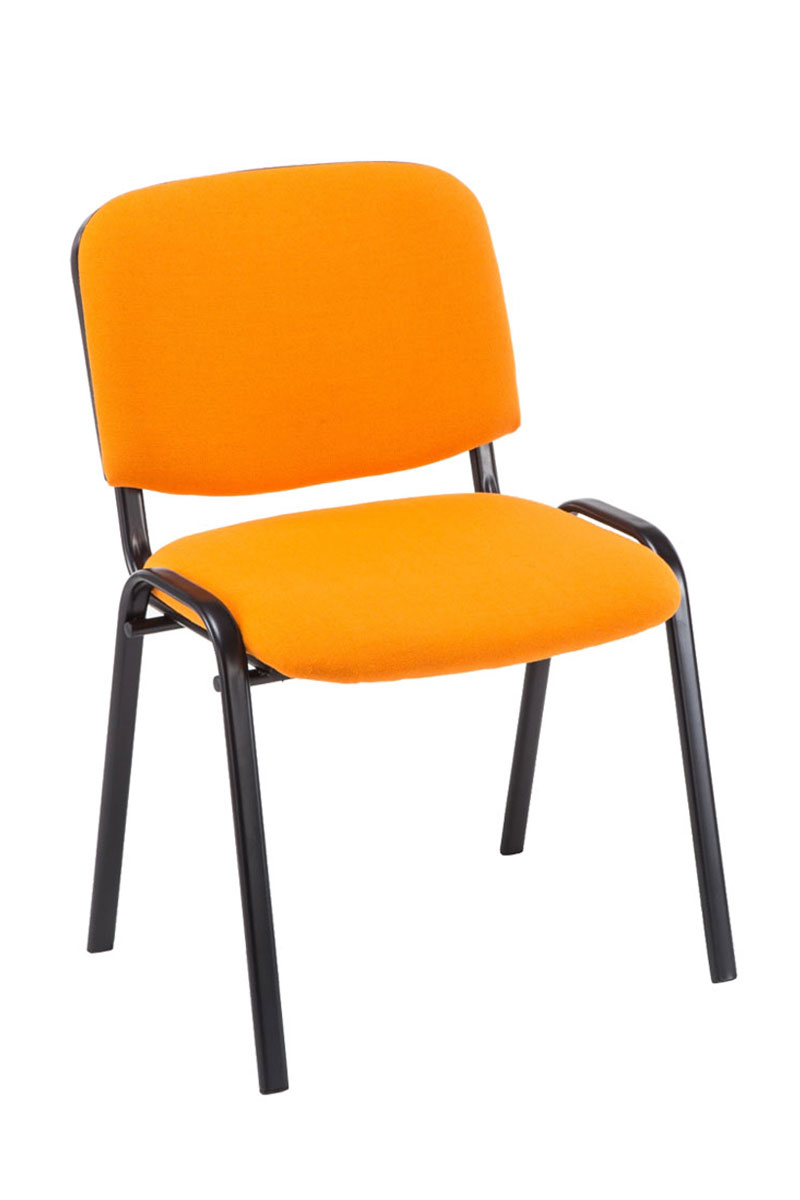 4er Set Besucherstuhl Ken Stoff, orange