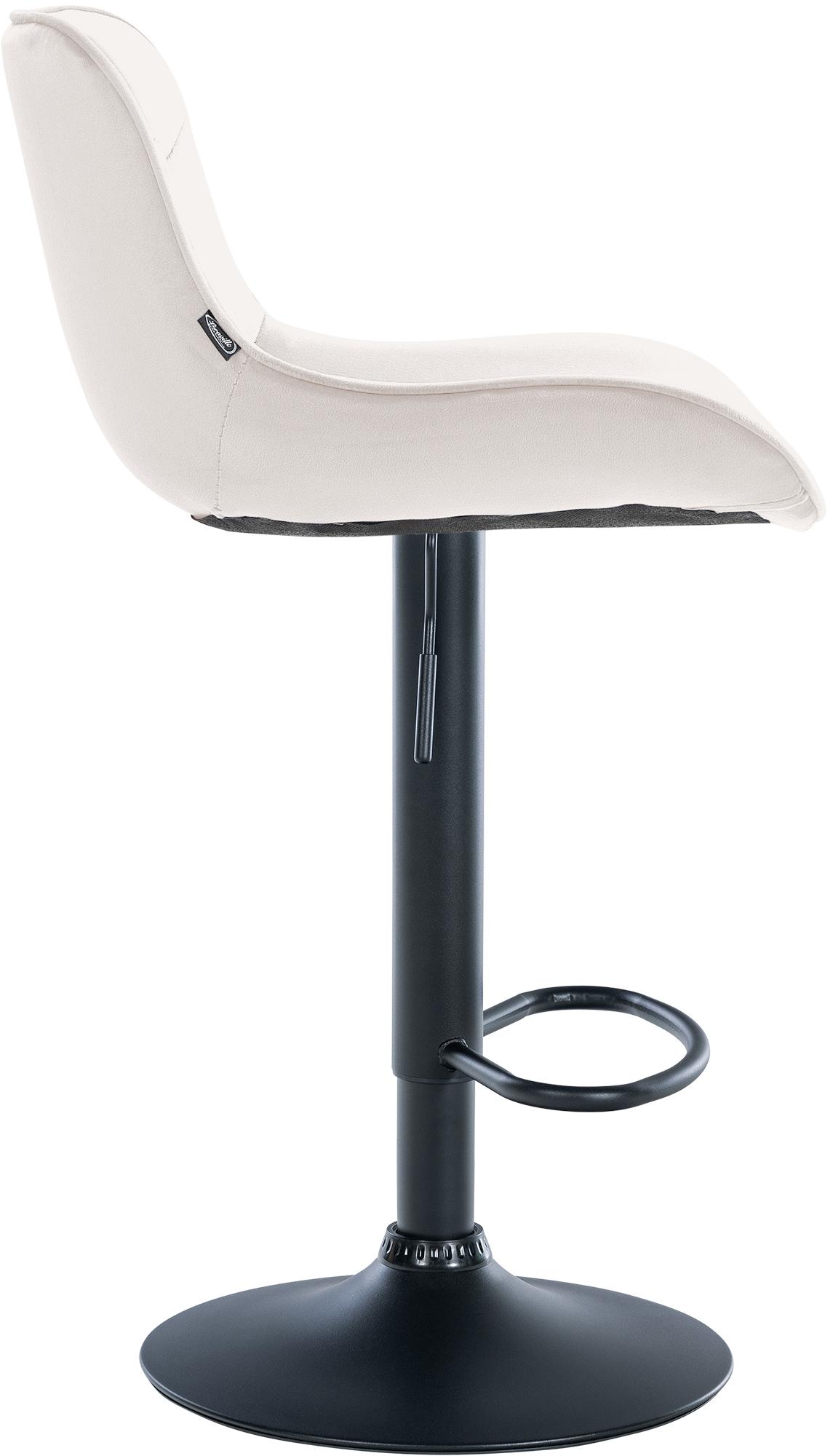 2er Set Barhocker Vonore Samt schwarz, creme