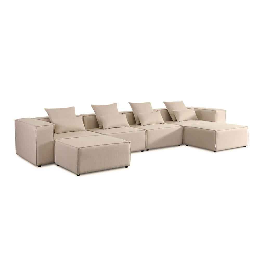 Modulares Sofa VERONA XL - 414 x 207 cm Beige