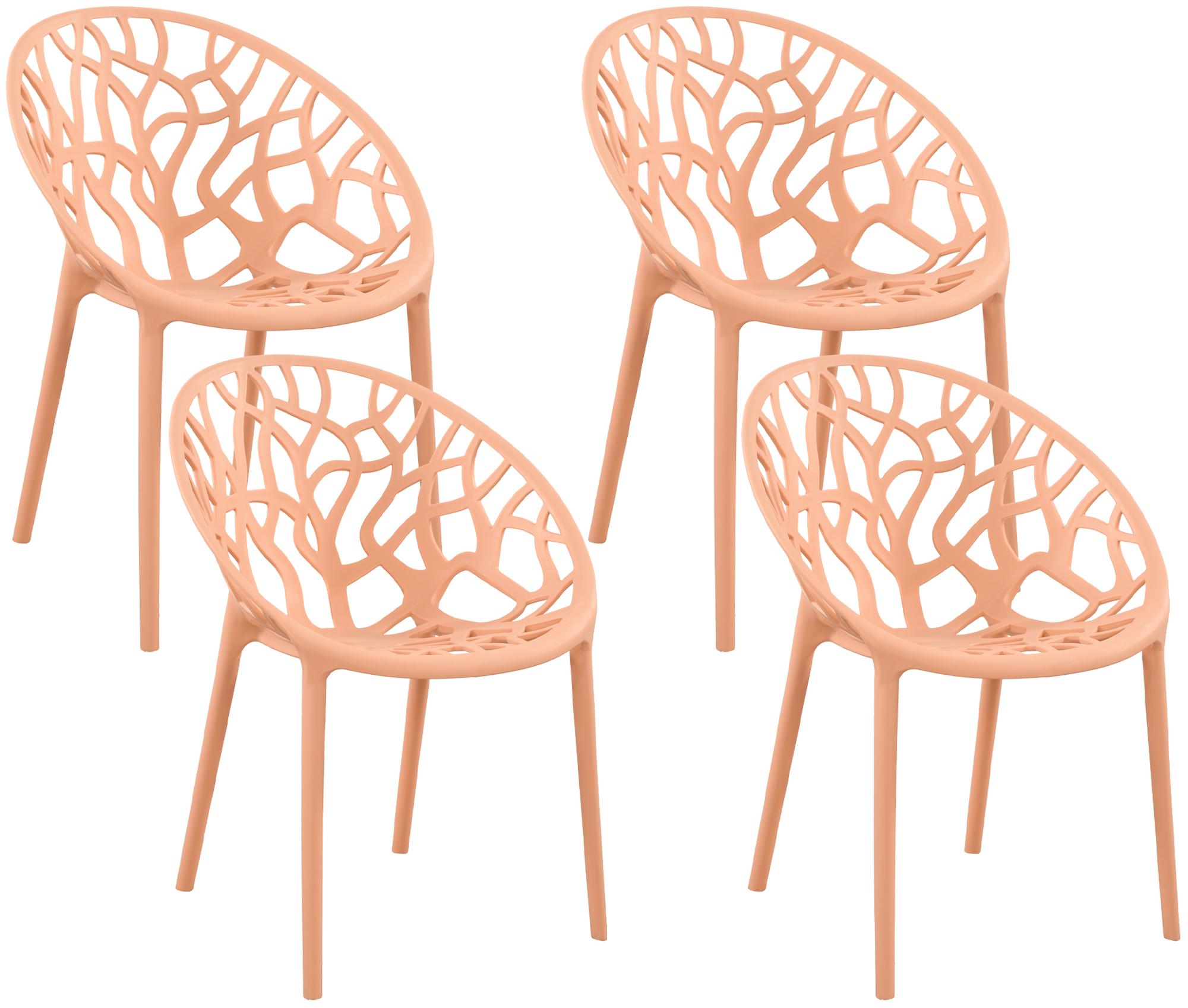 4er Set Stuhl Hope, pfirsich