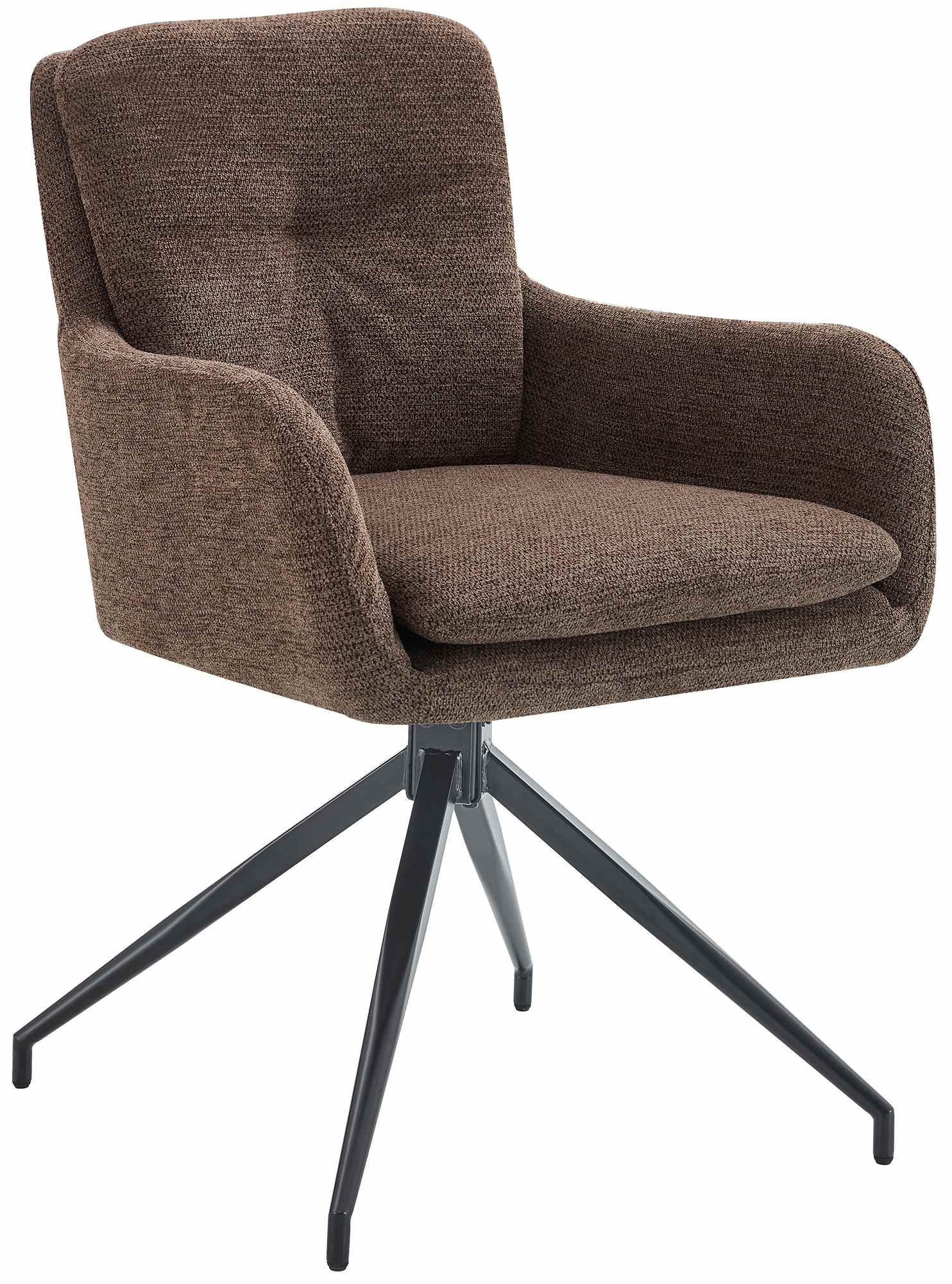 Esszimmerstuhl Pickett Stoff, braun