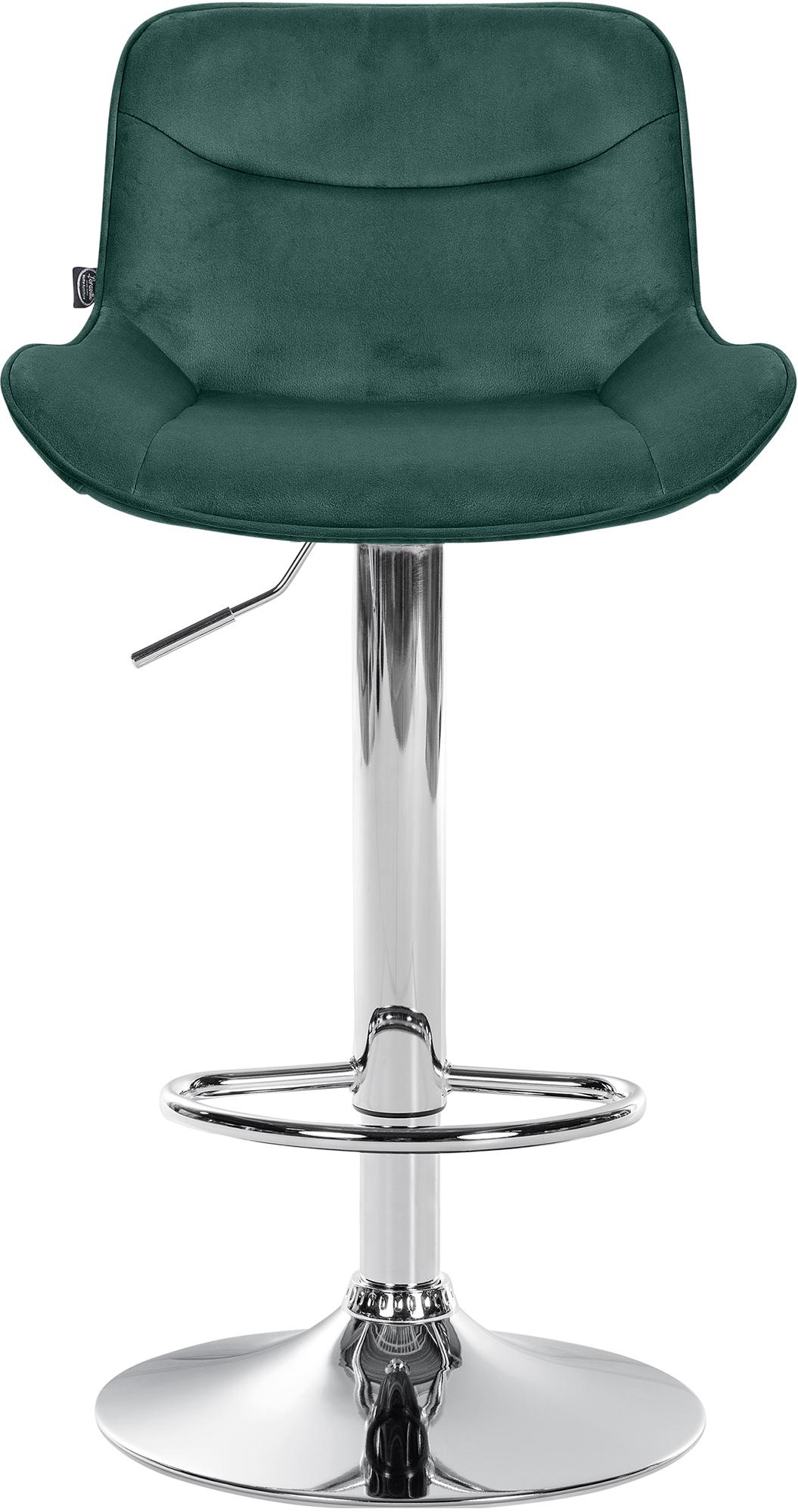 2er Set Barhocker Vonore Samt chrom, grün