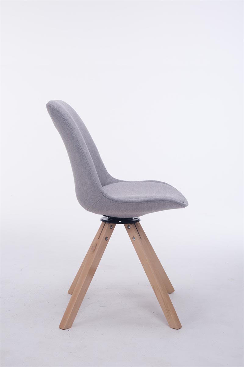 Besucherstuhl Troyes Drehbar Natura Stoff Square, grau