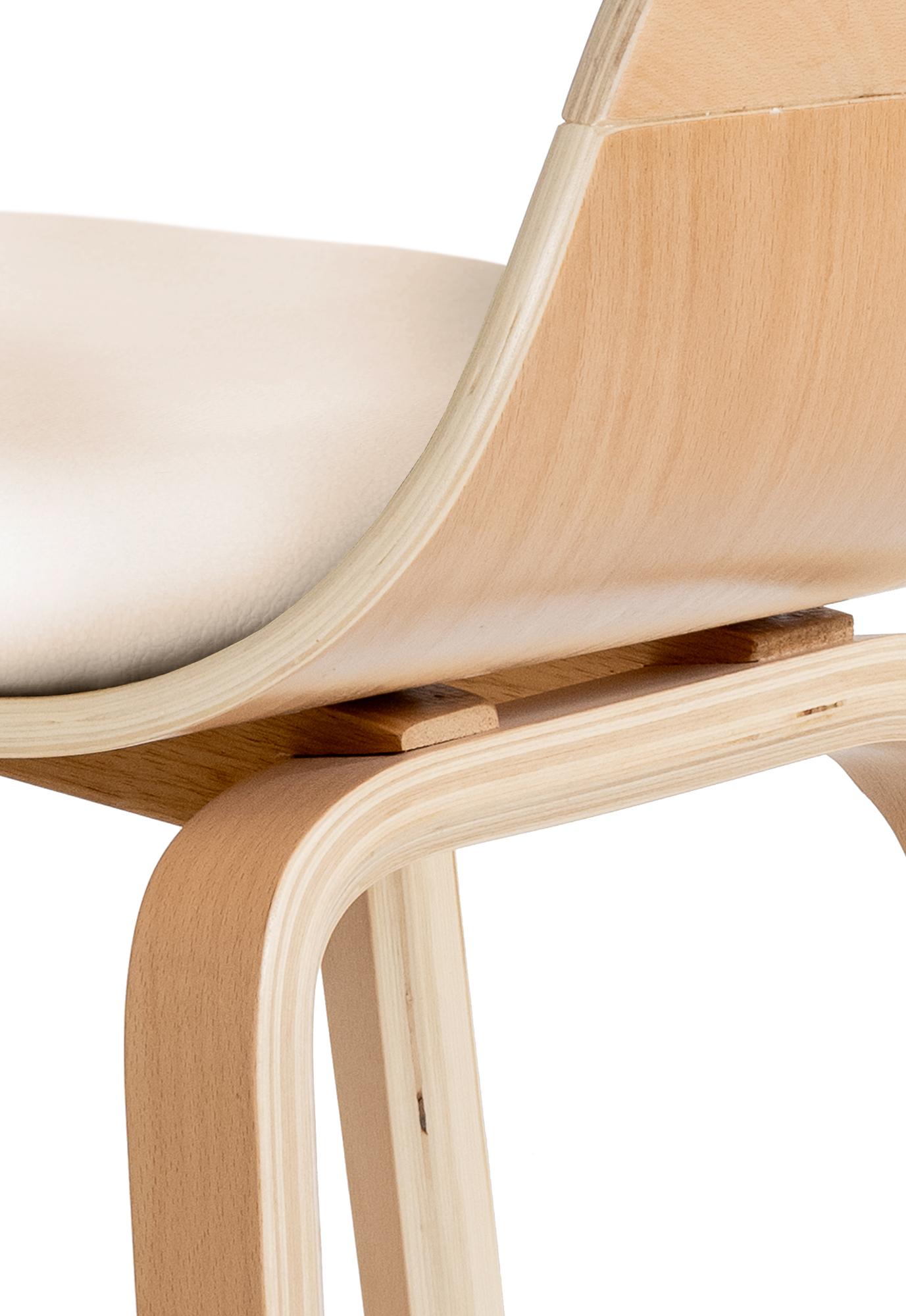 2er Set Stühle Kingston Kunstleder, natura/creme