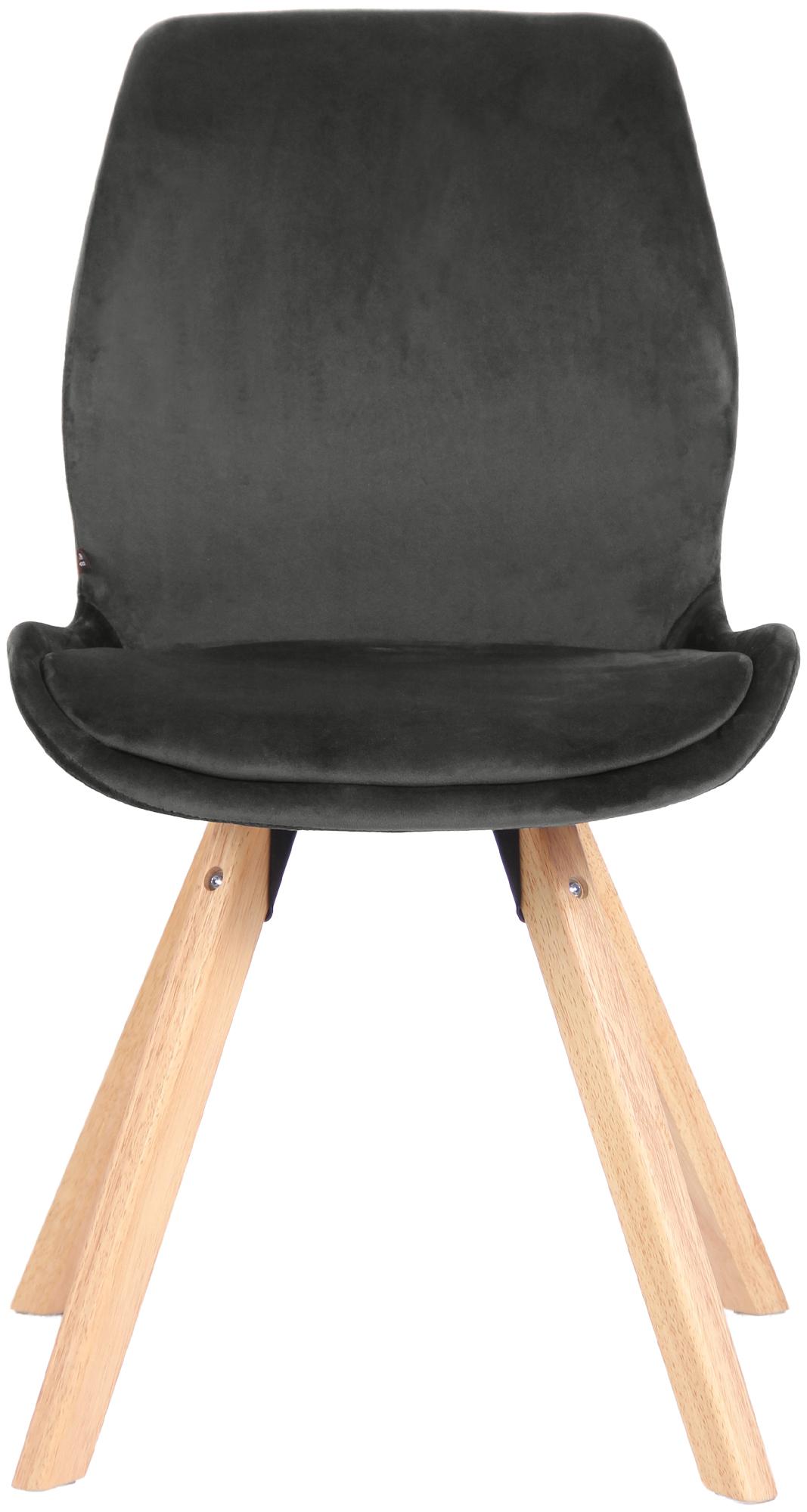 Stuhl Luna Samt, dunkelgrau