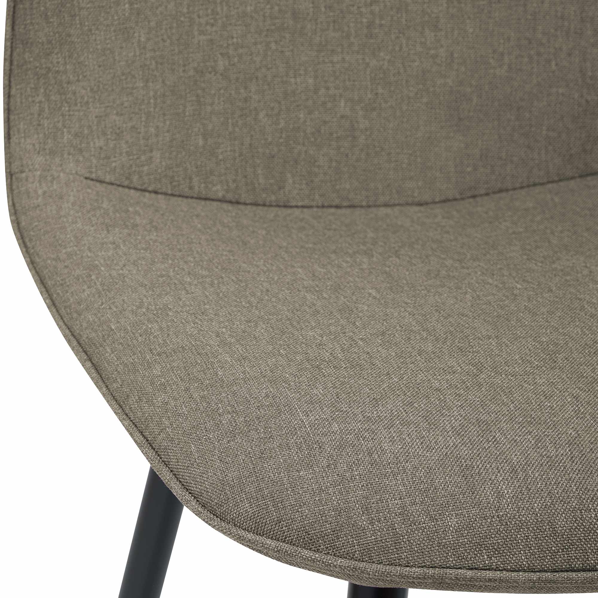 4er Set Esszimmerstuhl Maryam Stoff, taupe