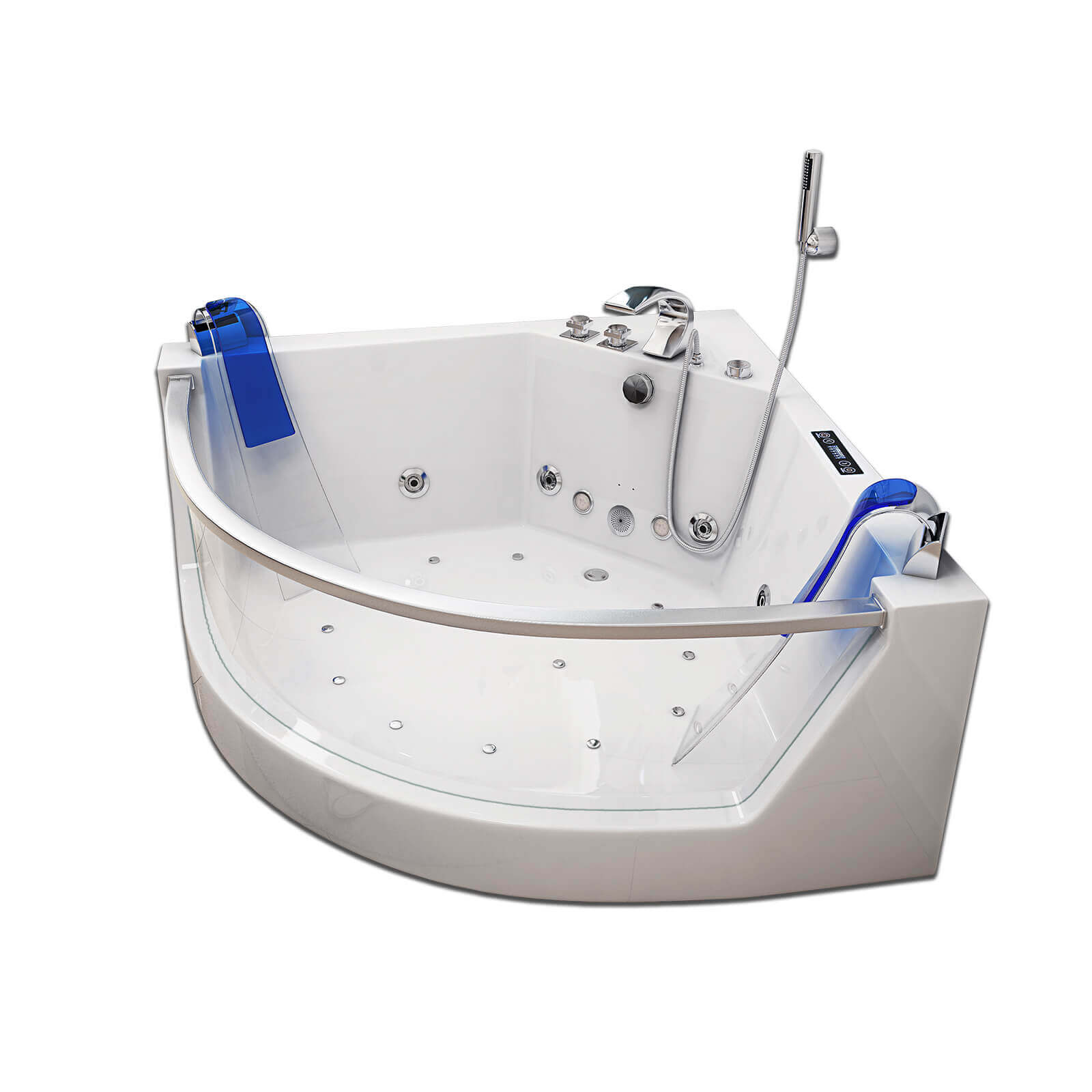 Whirlpool Badewanne mit Lichttherapie ATLANTIC L 140 x 140 cm