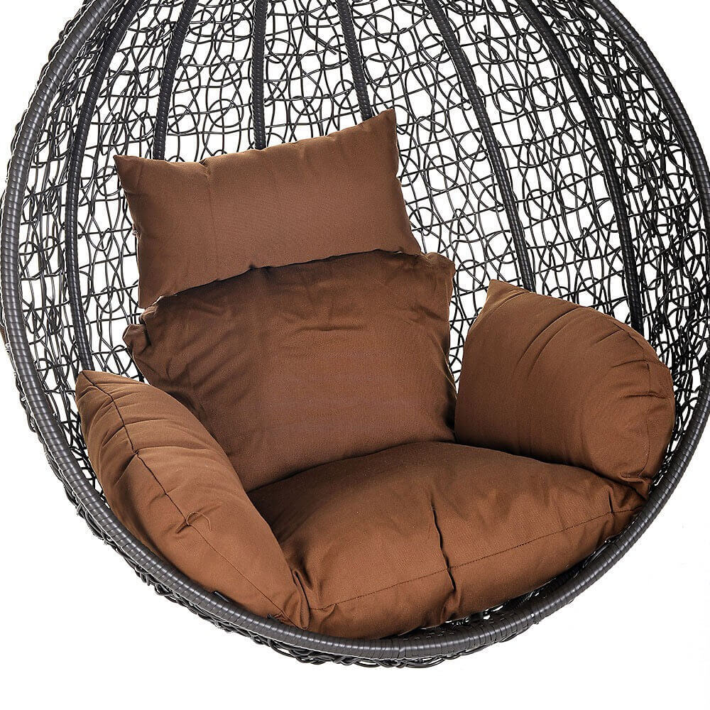 Polyrattan Hängesessel CIELO - Grau/Braun nur Korb