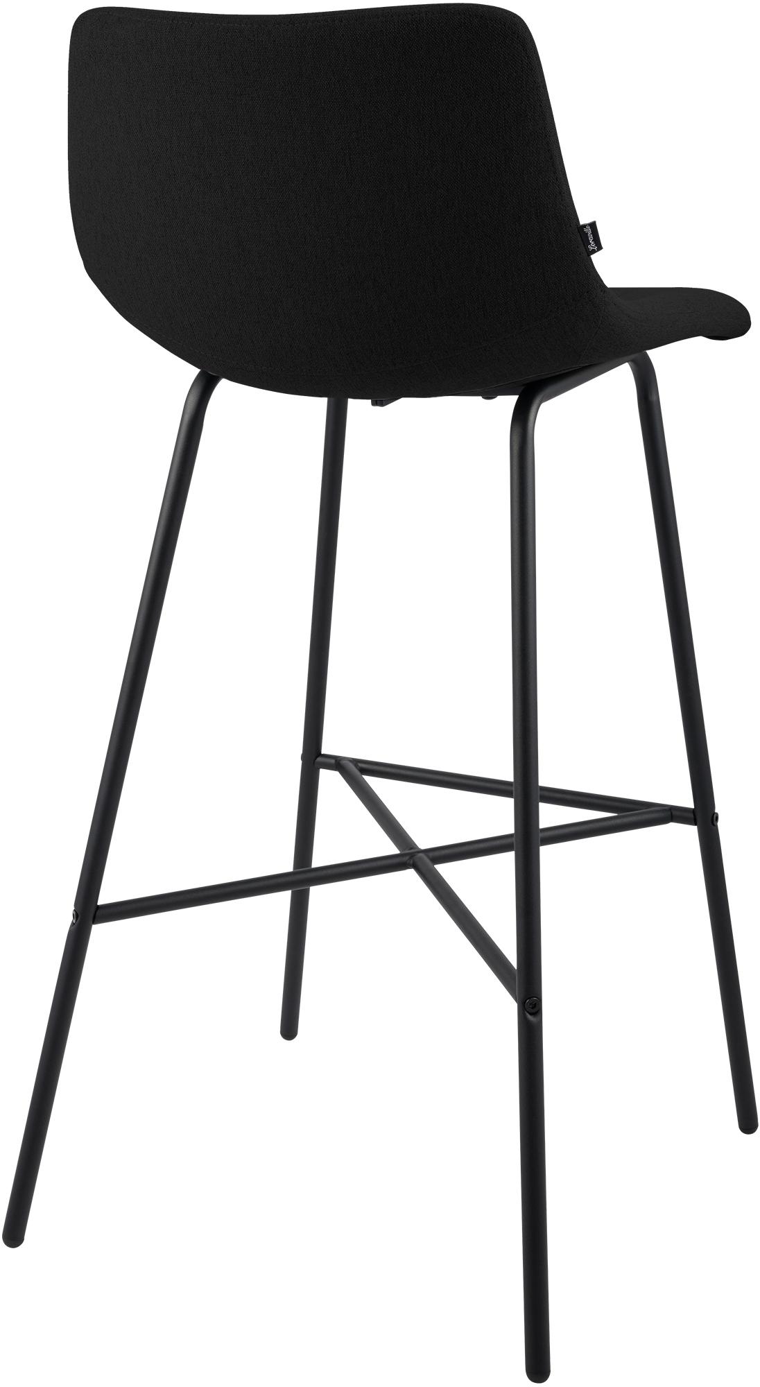Barhocker Altona Stoff, schwarz