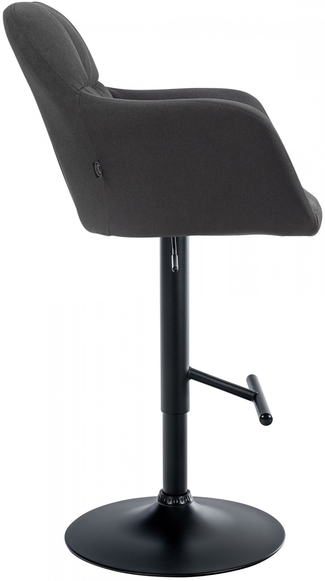 Barhocker Natoma Stoff schwarz, schwarz