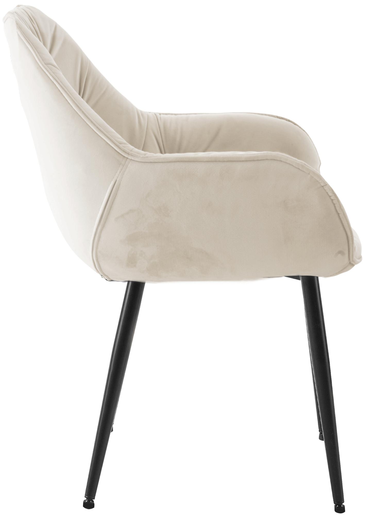 Stuhl Tanna Samt, creme
