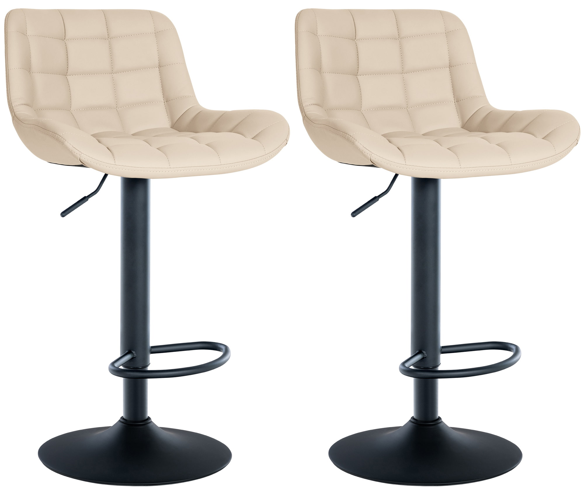 2er Set Barhocker Tover Kunstleder, creme