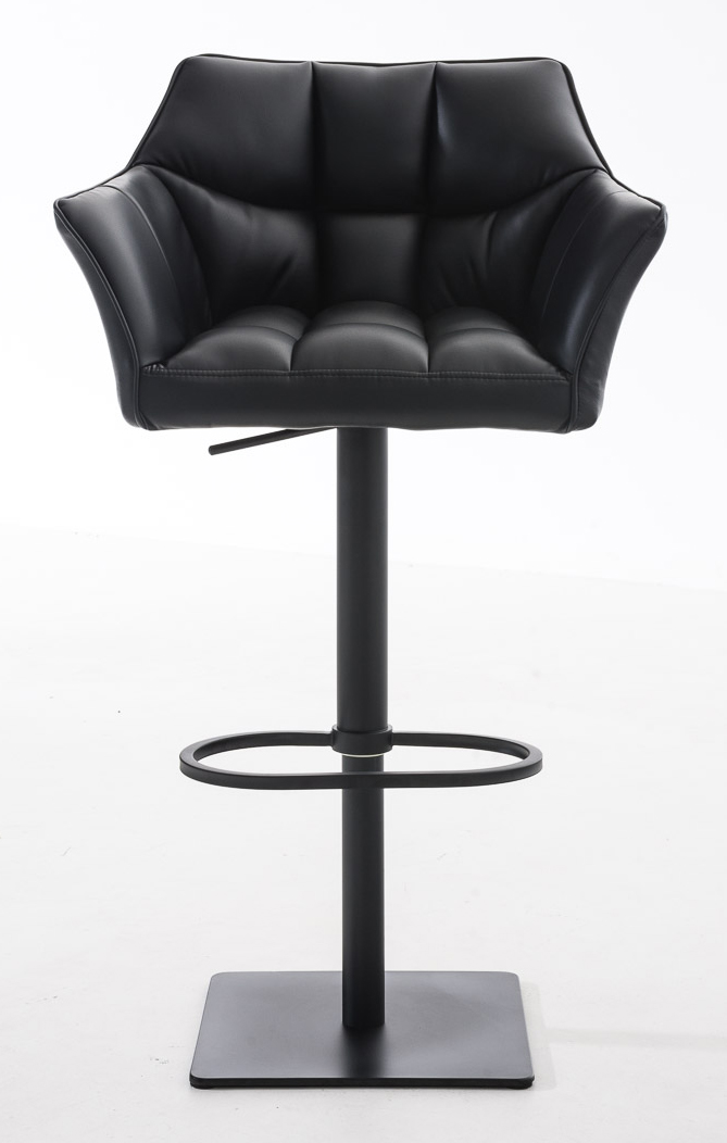 2er Set Barhocker Damaso Kunstleder schwarz, schwarz