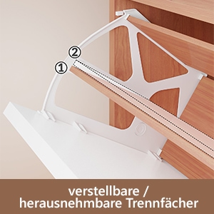 Schuhschrank Buche/Weiß 115x60x24cm