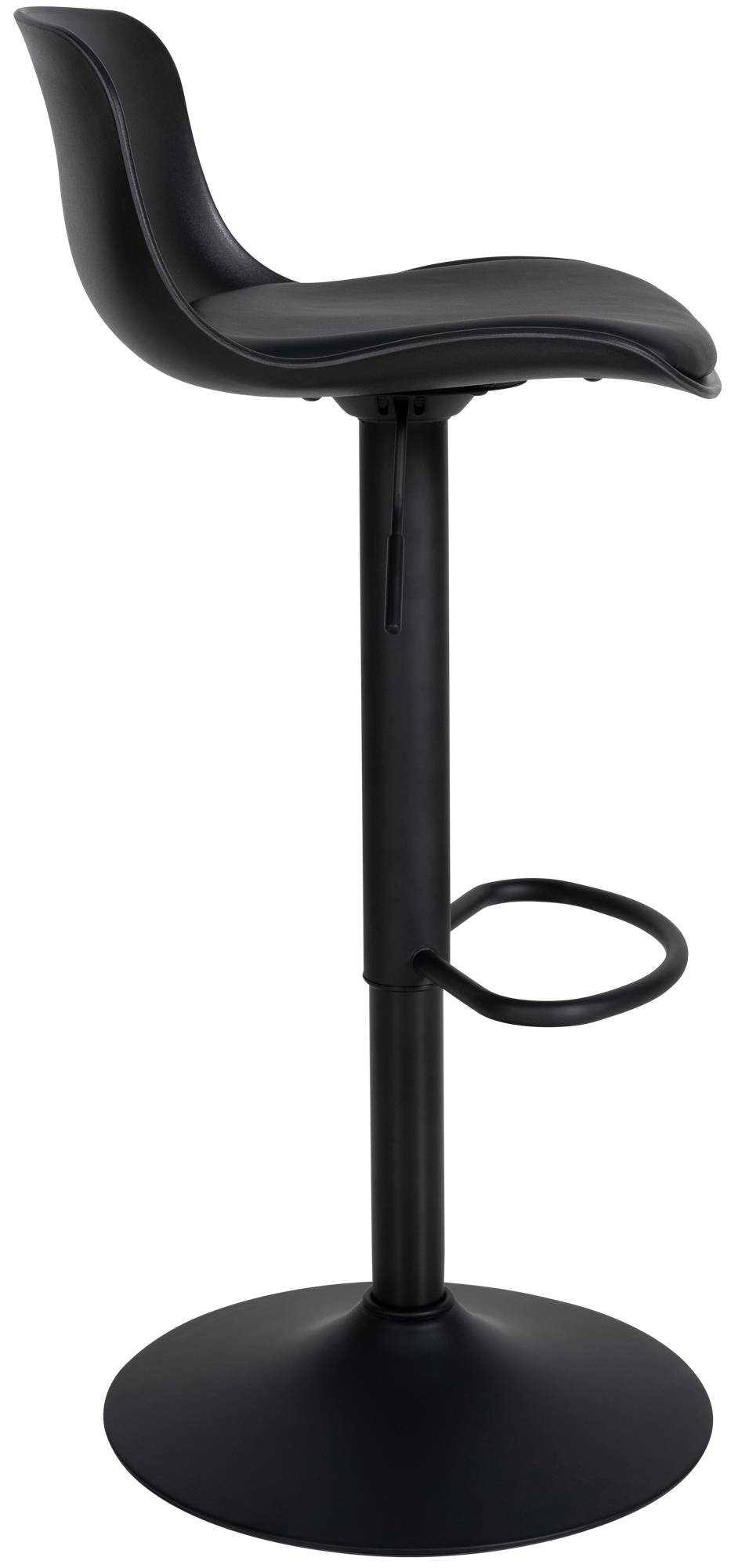 2er Bartisch Set Velor Kunstleder, schwarz