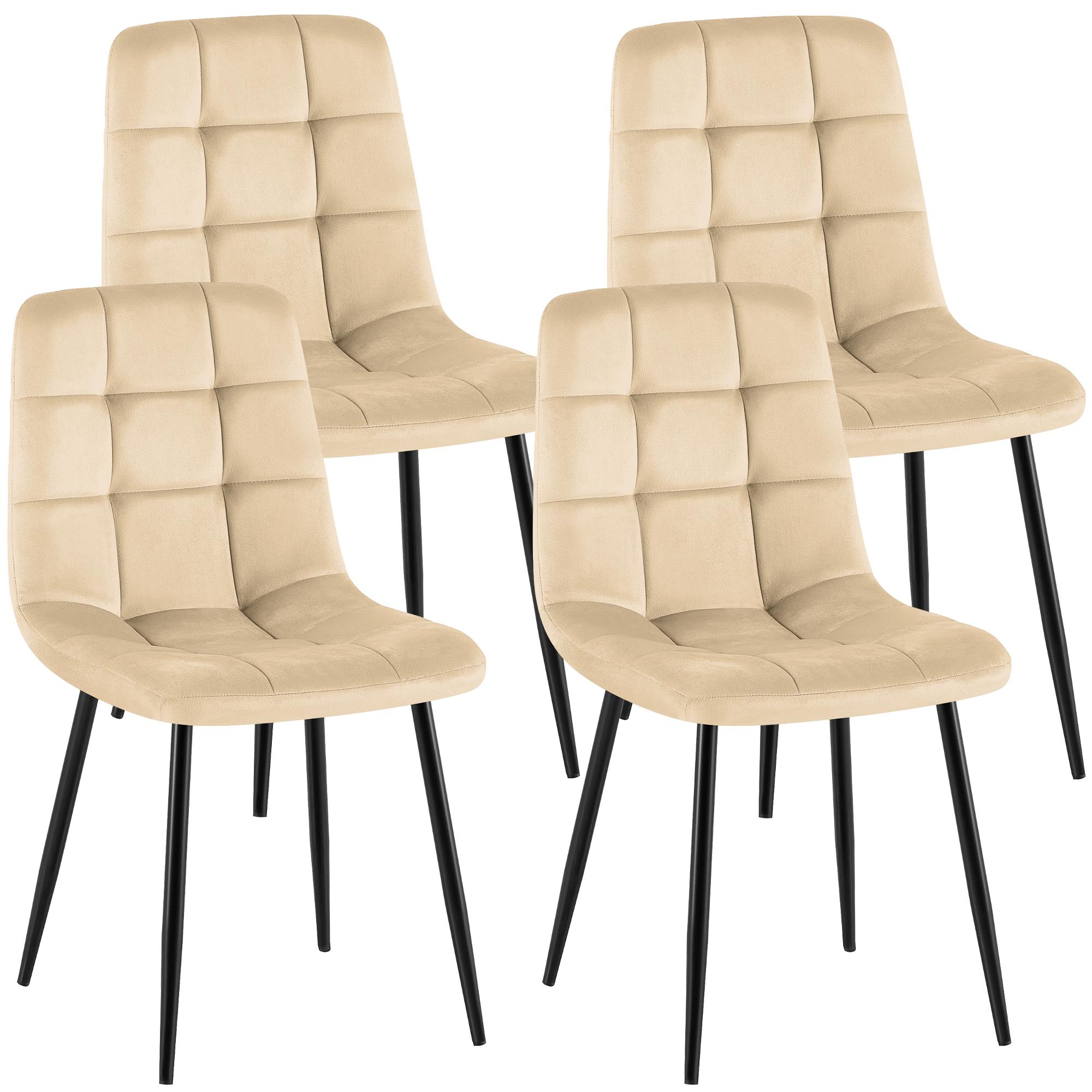 4er Set Esszimmerstühle Antibes, creme