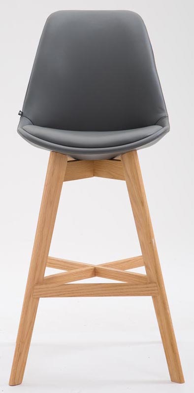 2er Set Barhocker Cannes Kunstleder natura, grau