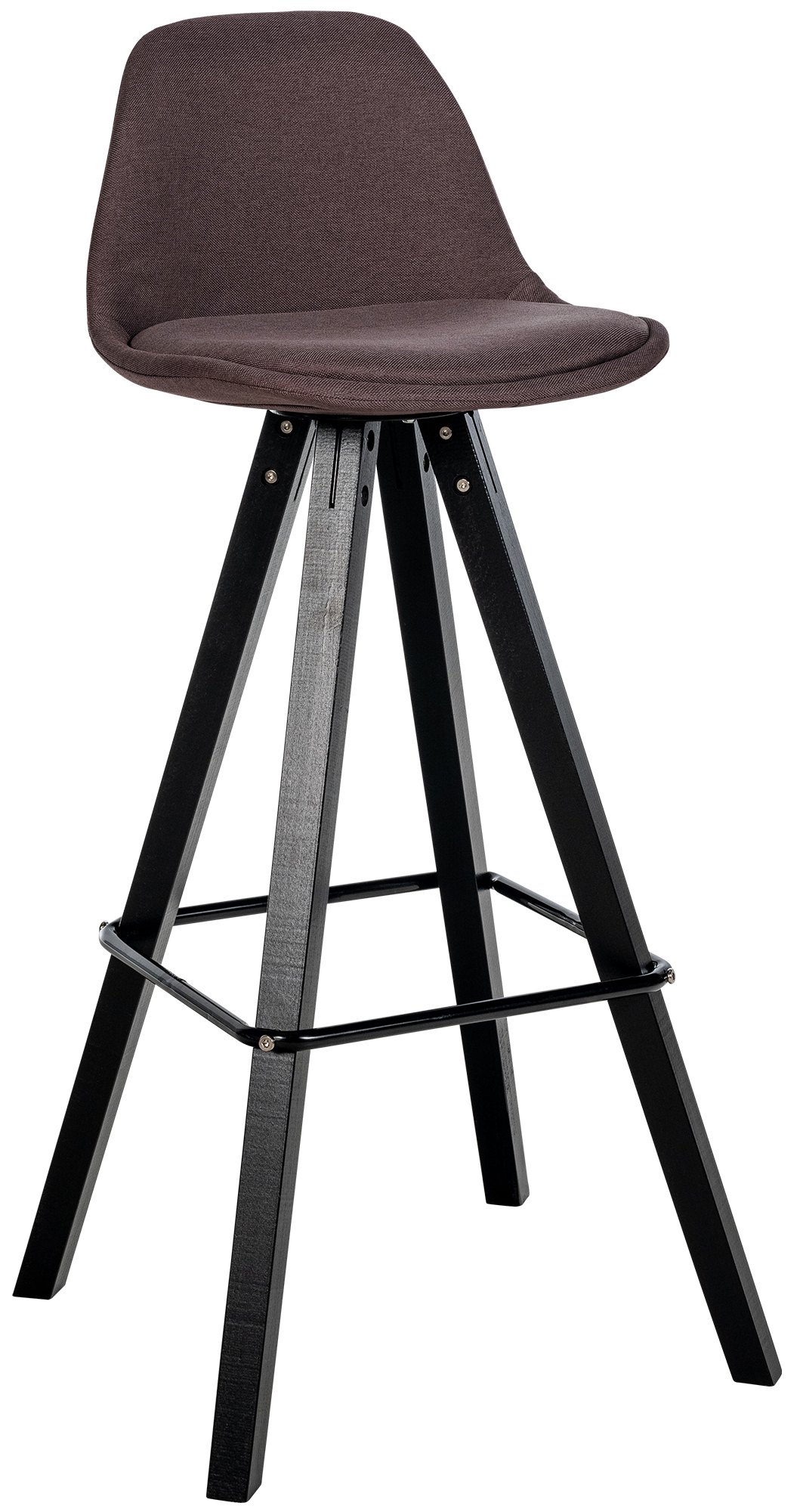 Barhocker Corbin Stoff Square schwarz, braun