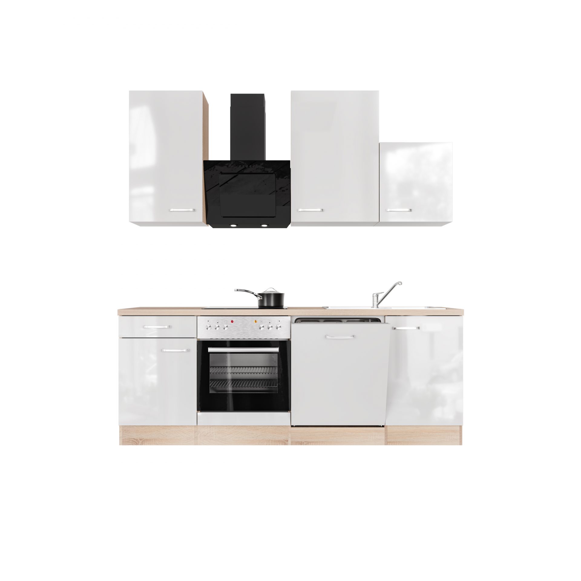 Küchenzeile Valero 220 cm mit E-Geräten