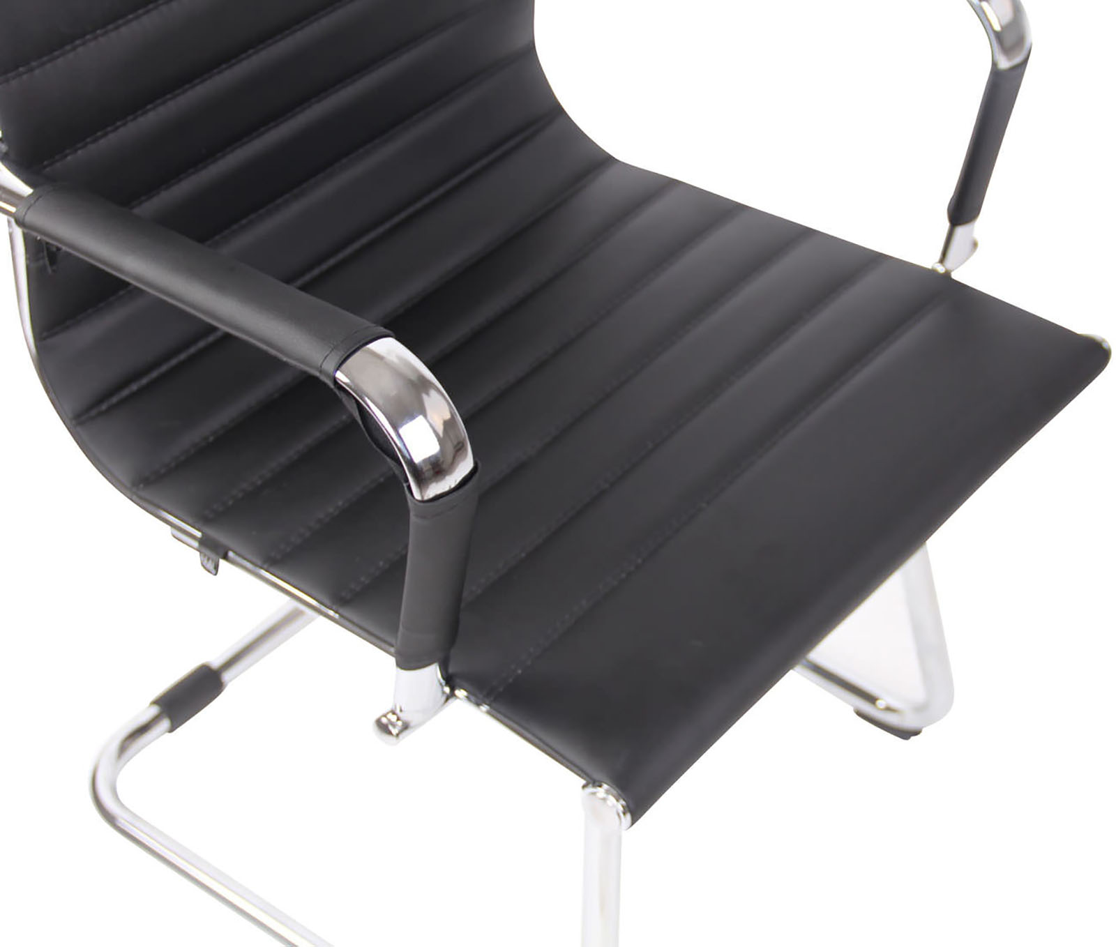 2er Set Besucherstühle Balve Kunstleder, schwarz