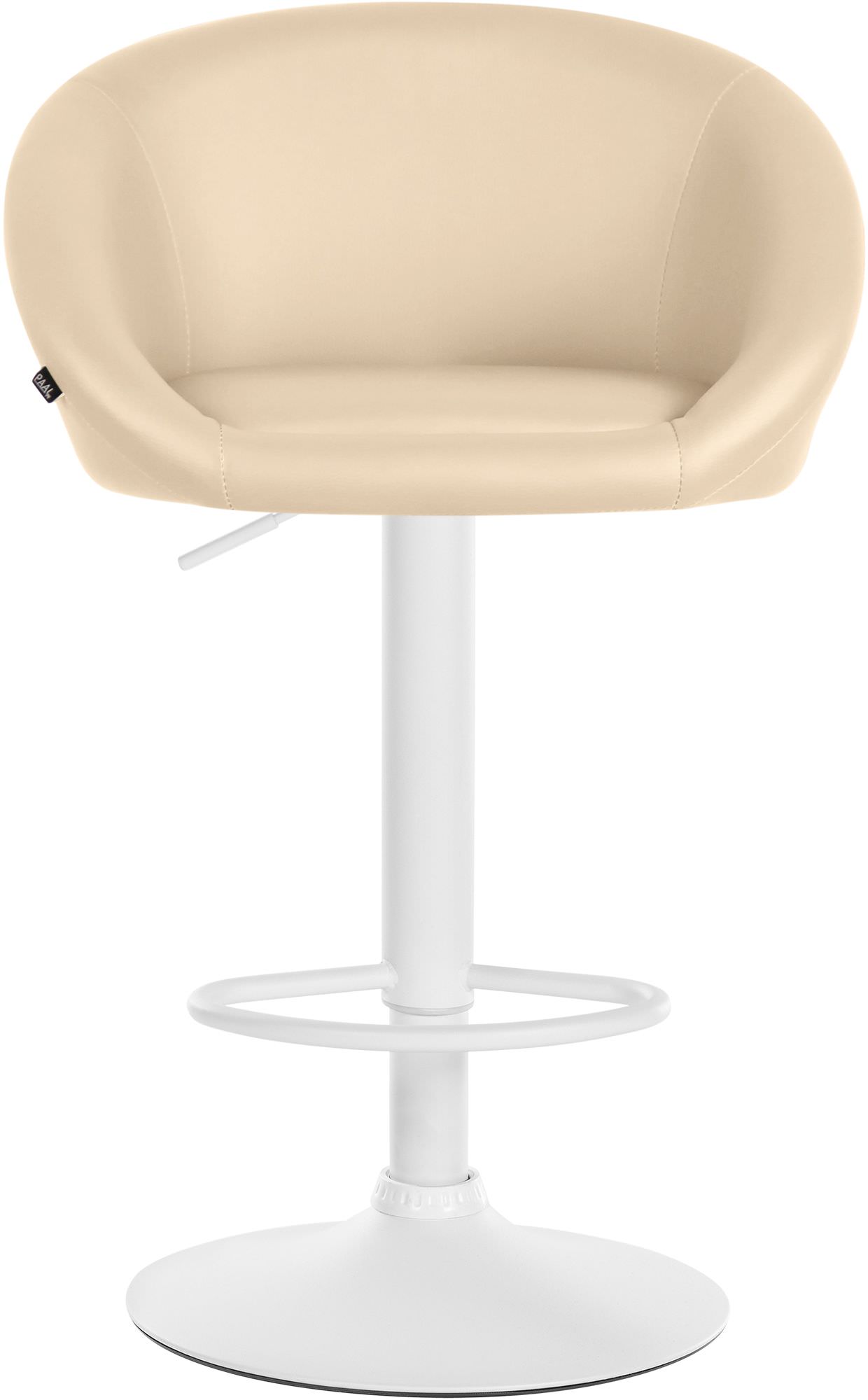 Barhocker Davie Kunstleder weiß, creme