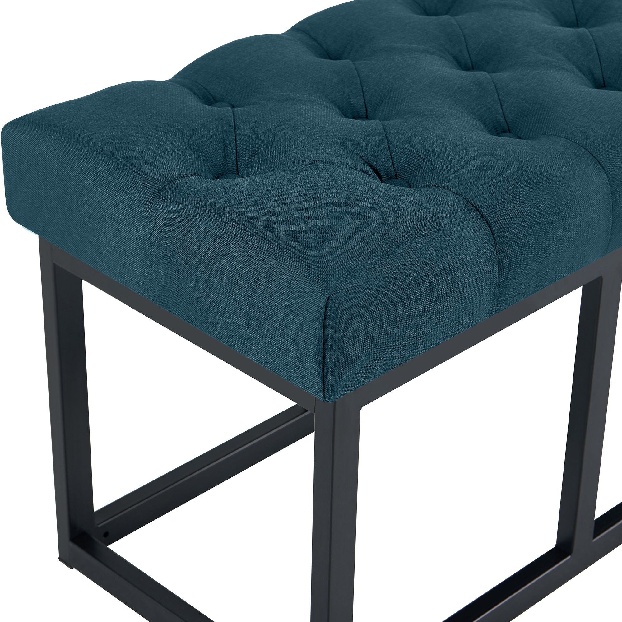 Sitzbank Amun Stoff Schwarz 100 cm, blau