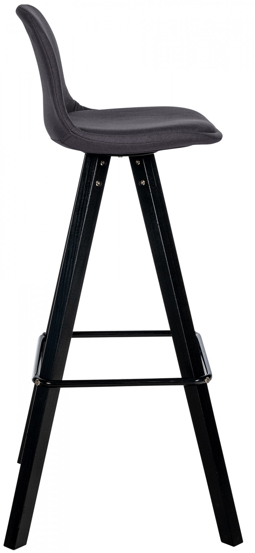 2er Set Barhocker Corbin Stoff Square, dunkelgrau