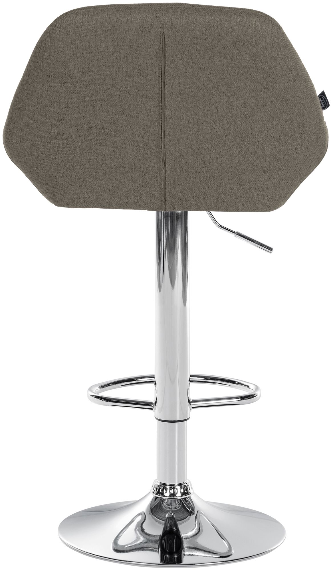 2er Set Barhocker Braga Stoff chrom, taupe