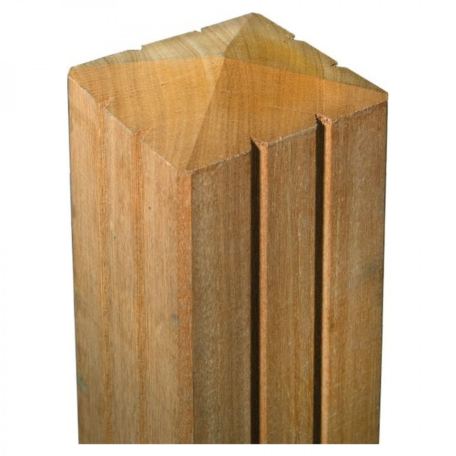 ADAMAS Bangkiraipfosten, 9 x 9 x 190 cm, genutet, Kopf mit Pyramidenform