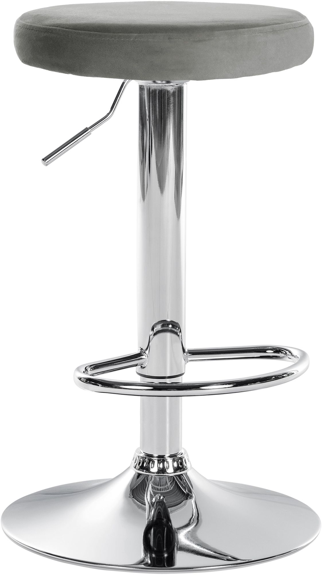 Barhocker Ponte Samt chrom, grau