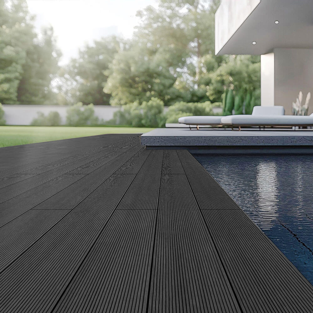 WPC Terrassendielen Komplettset (inkl. Unterkonstruktion) SAMANA - Anthrazit 50m²
