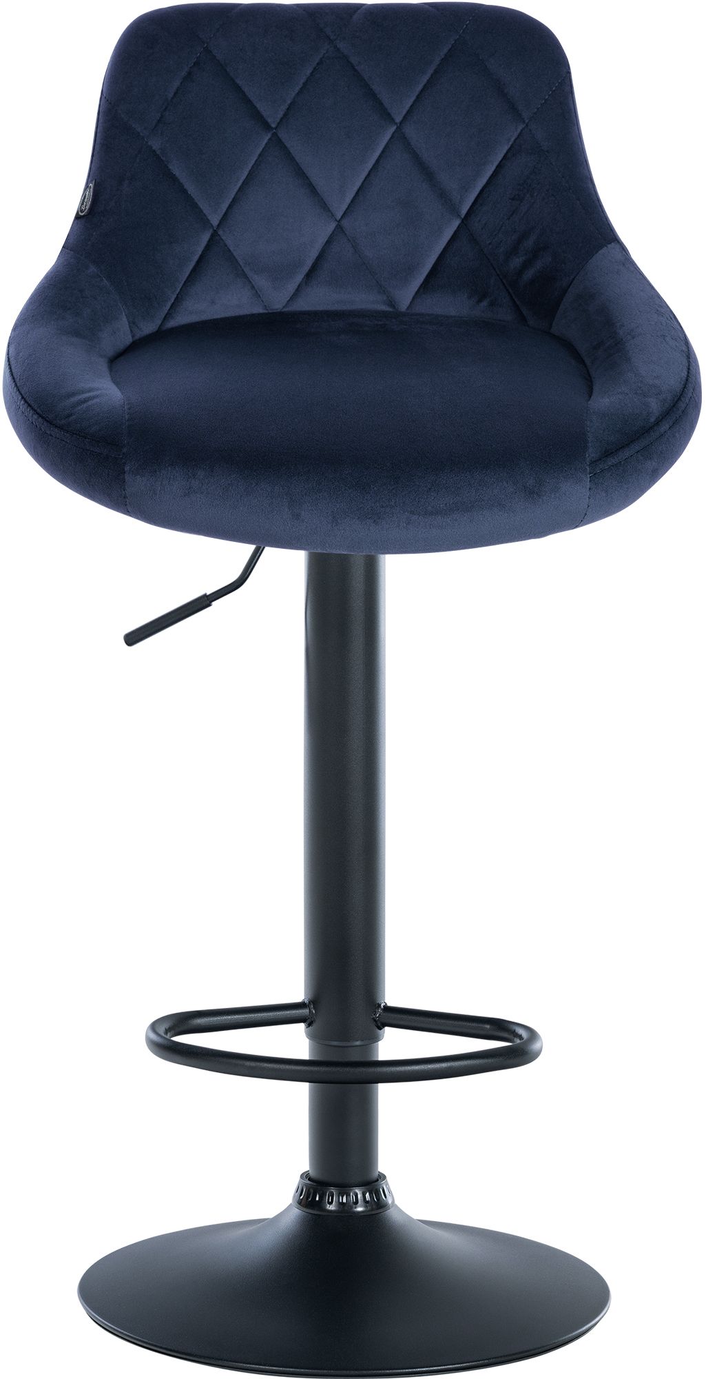2er Set Barhocker Lazio Samt schwarz, blau