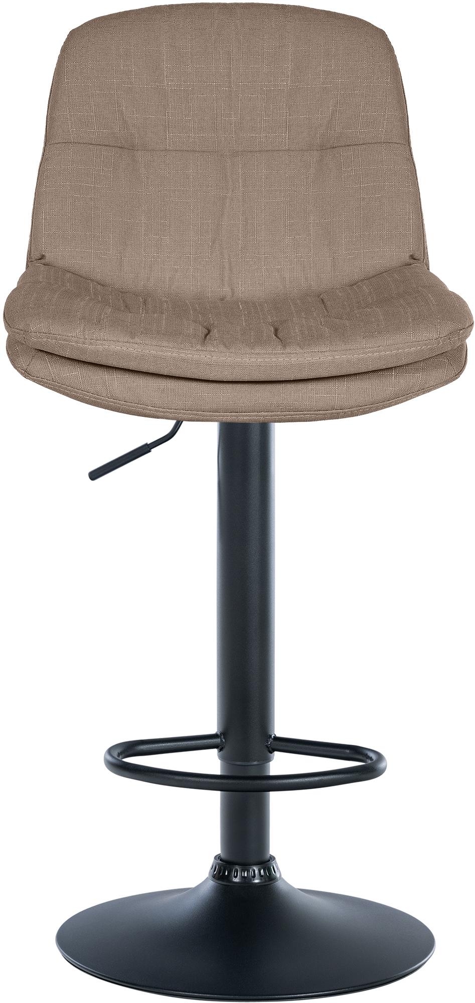 Barhocker Laurel Stoff schwarz, taupe