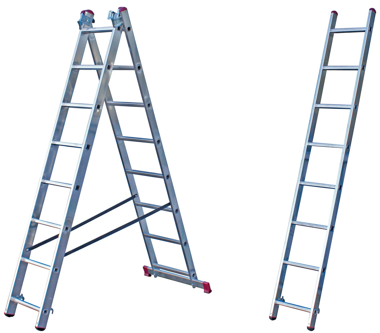 CORDA Vielzweckleiter mit Treppenfunktion 3x8 Sprossen