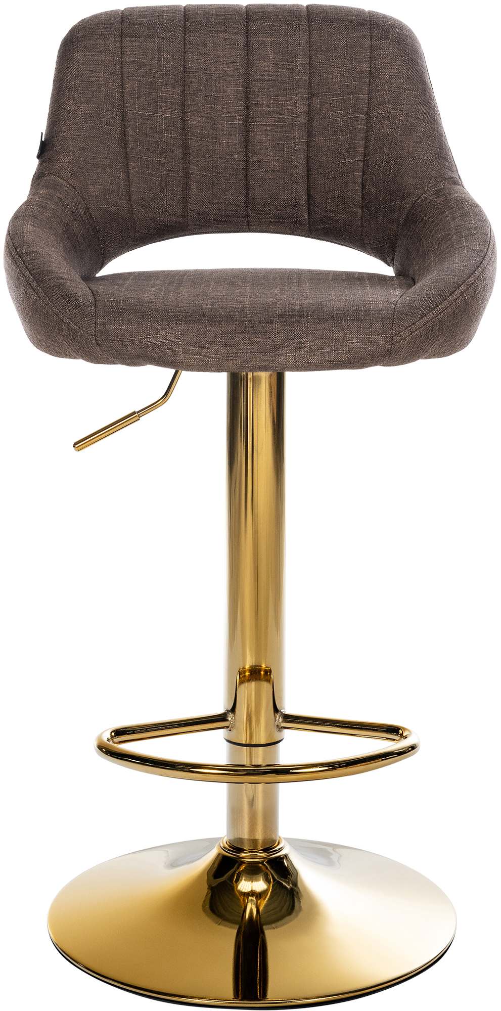 Barhocker Milet Stoff gold, braun