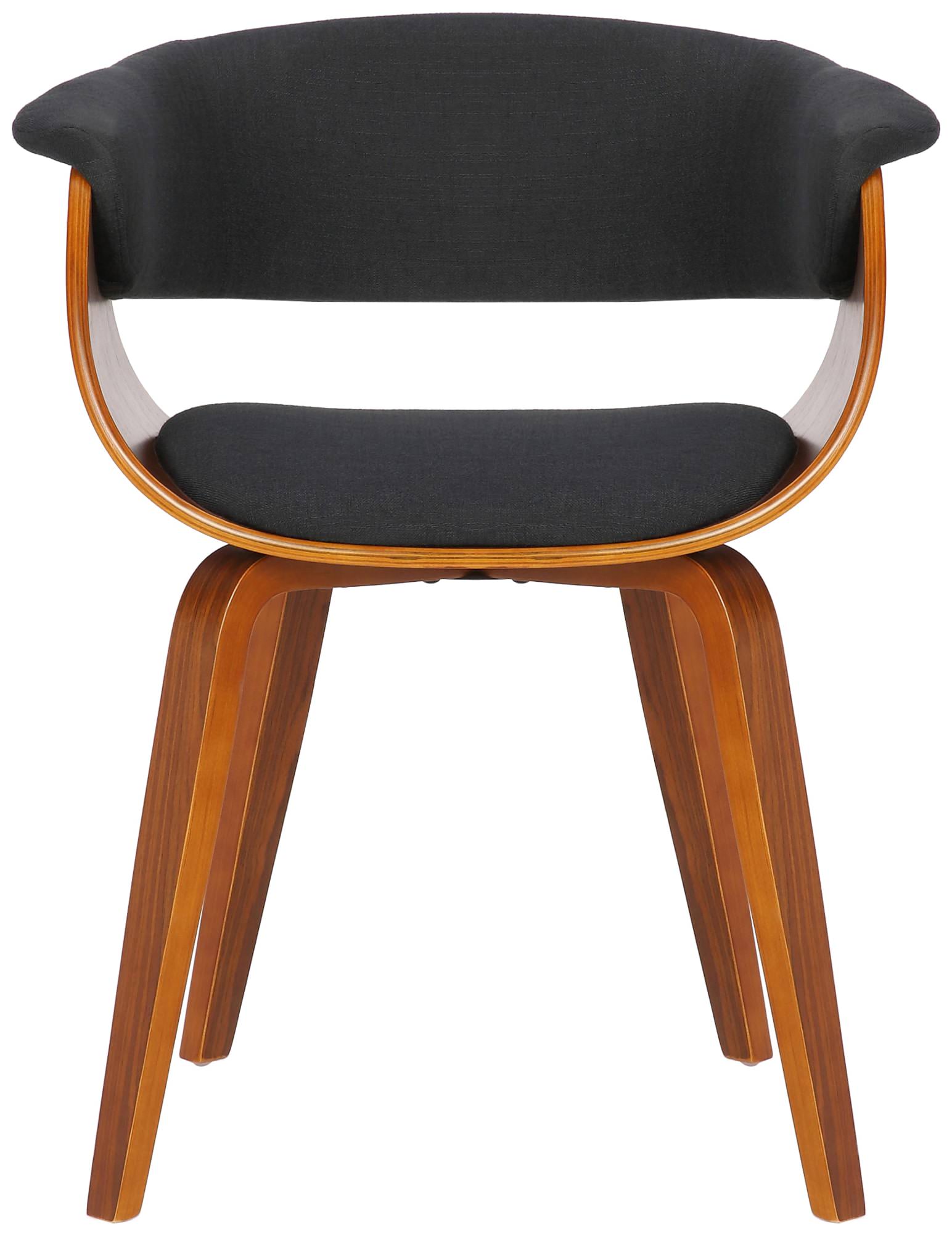 2er Set Stühle Bruce Stoff, walnuss/schwarz