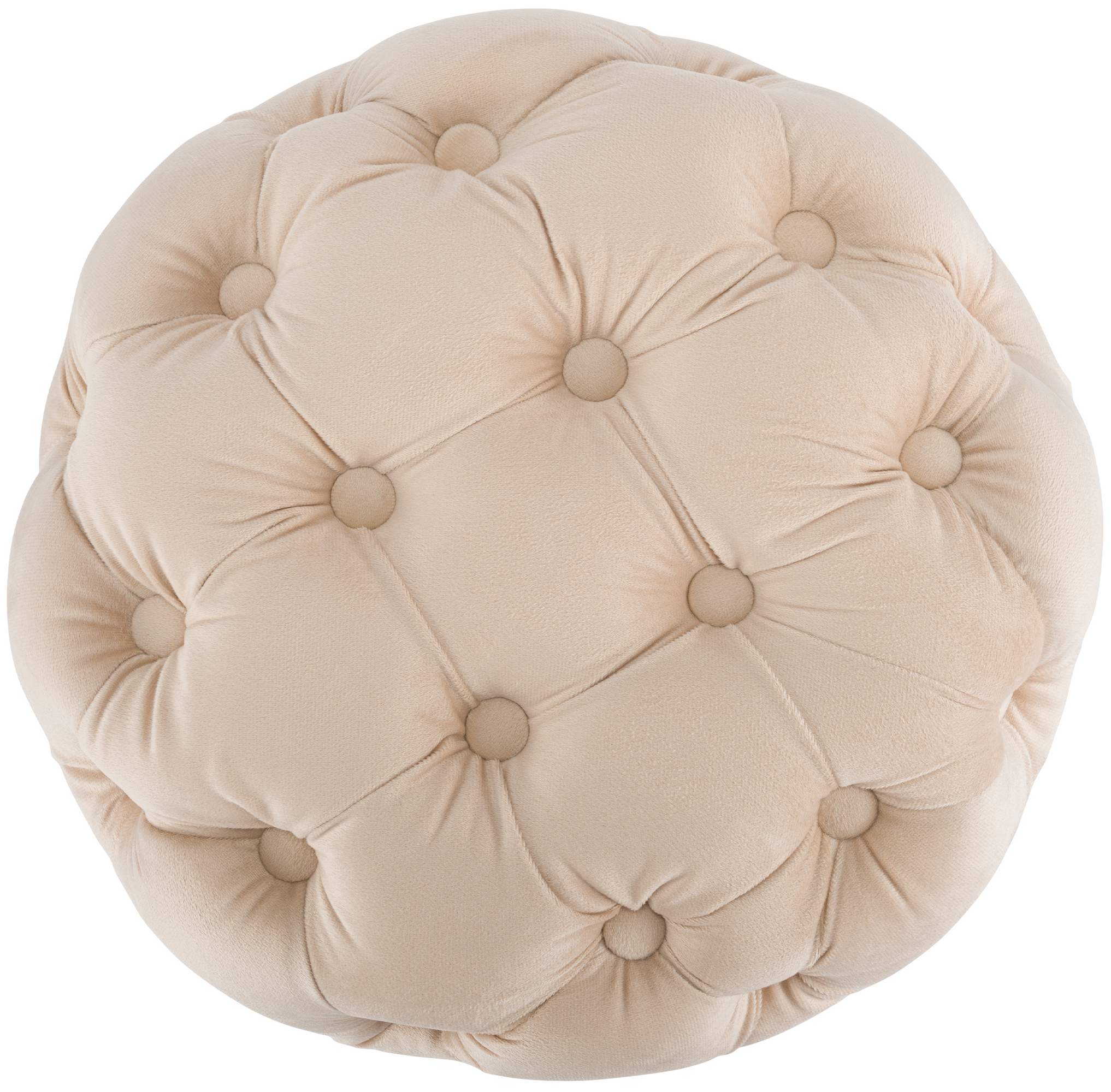 Sitzhocker Drancy Samt M, creme