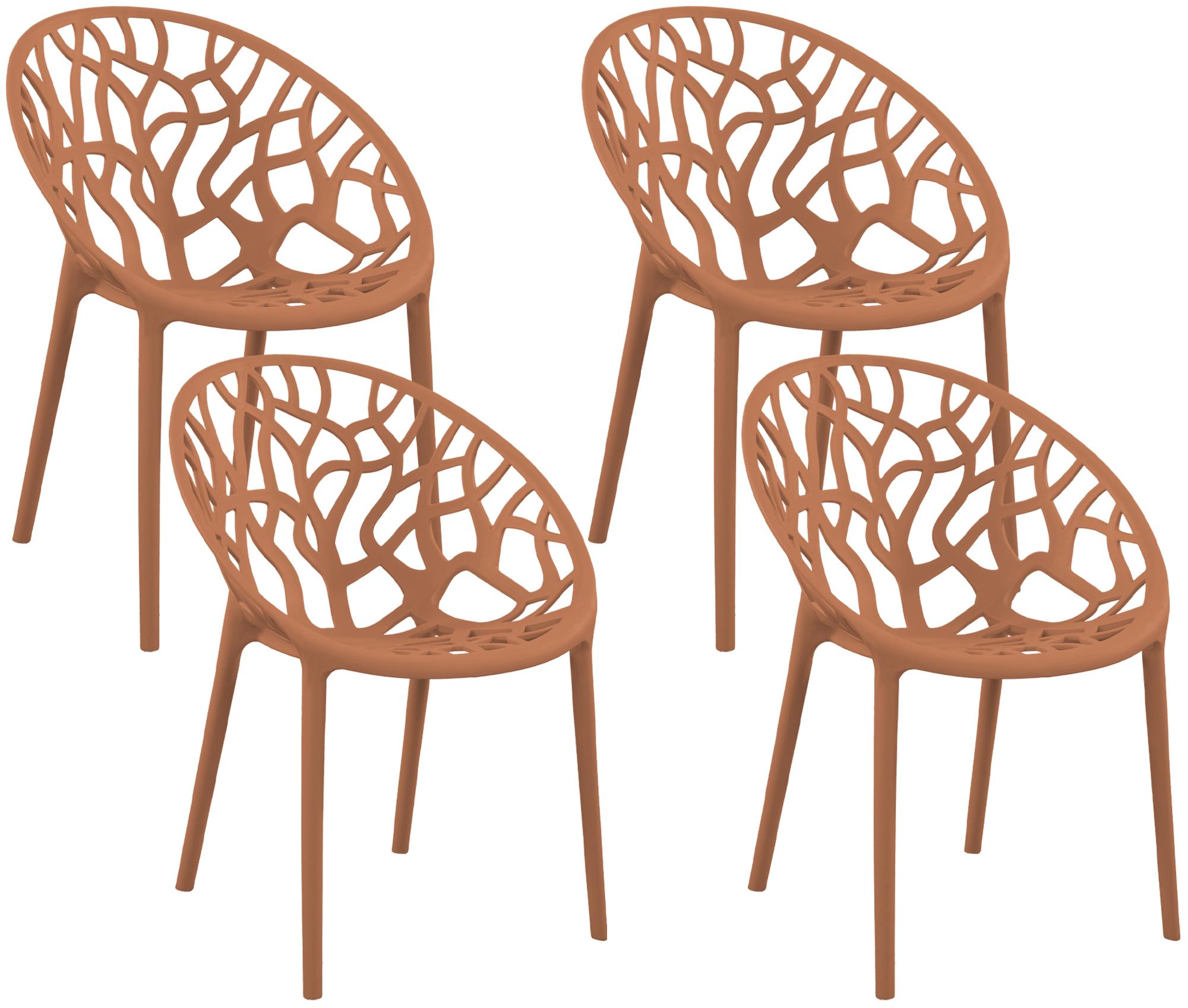 4er Set Stuhl Hope, terracotta