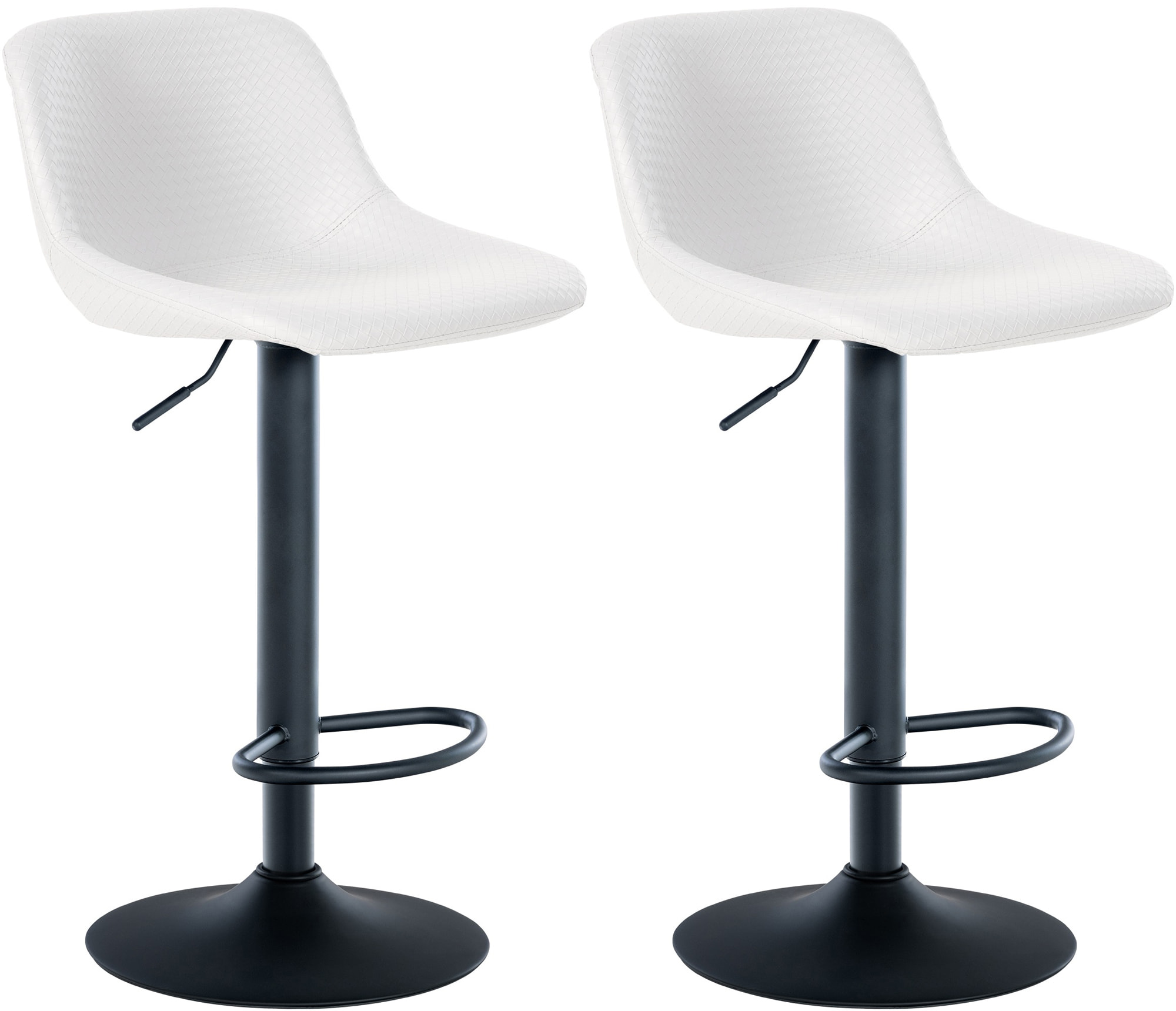 2er Set Barhocker Loft Kunstleder, weiß