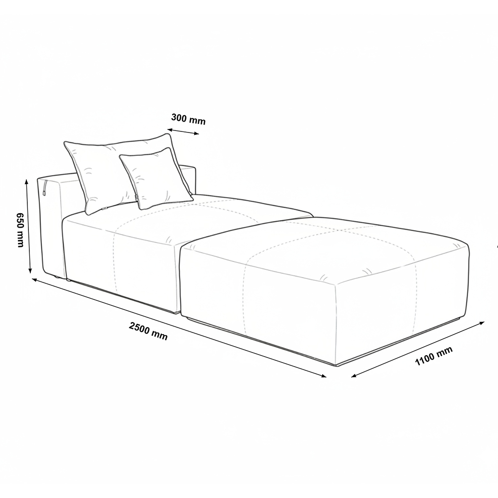 Modulares Outdoor Sofa ALAZIA Hellgrau - S