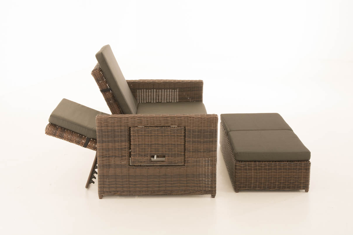 Sofa Ancona Anthrazit 5mm, braun-meliert