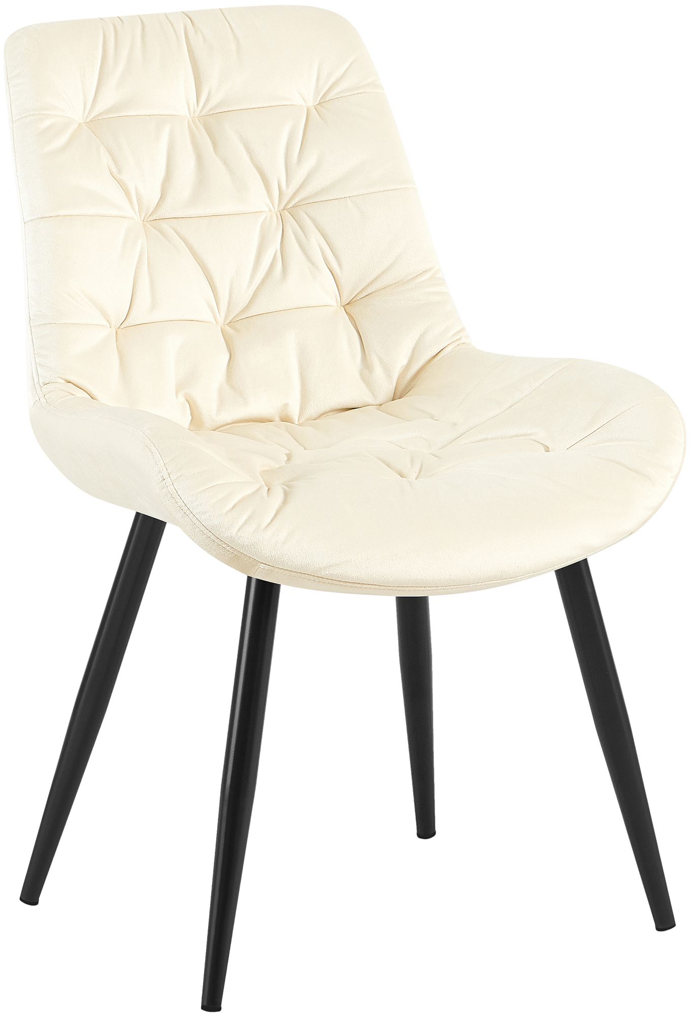 Esszimmerstuhl Rossford Samt, creme