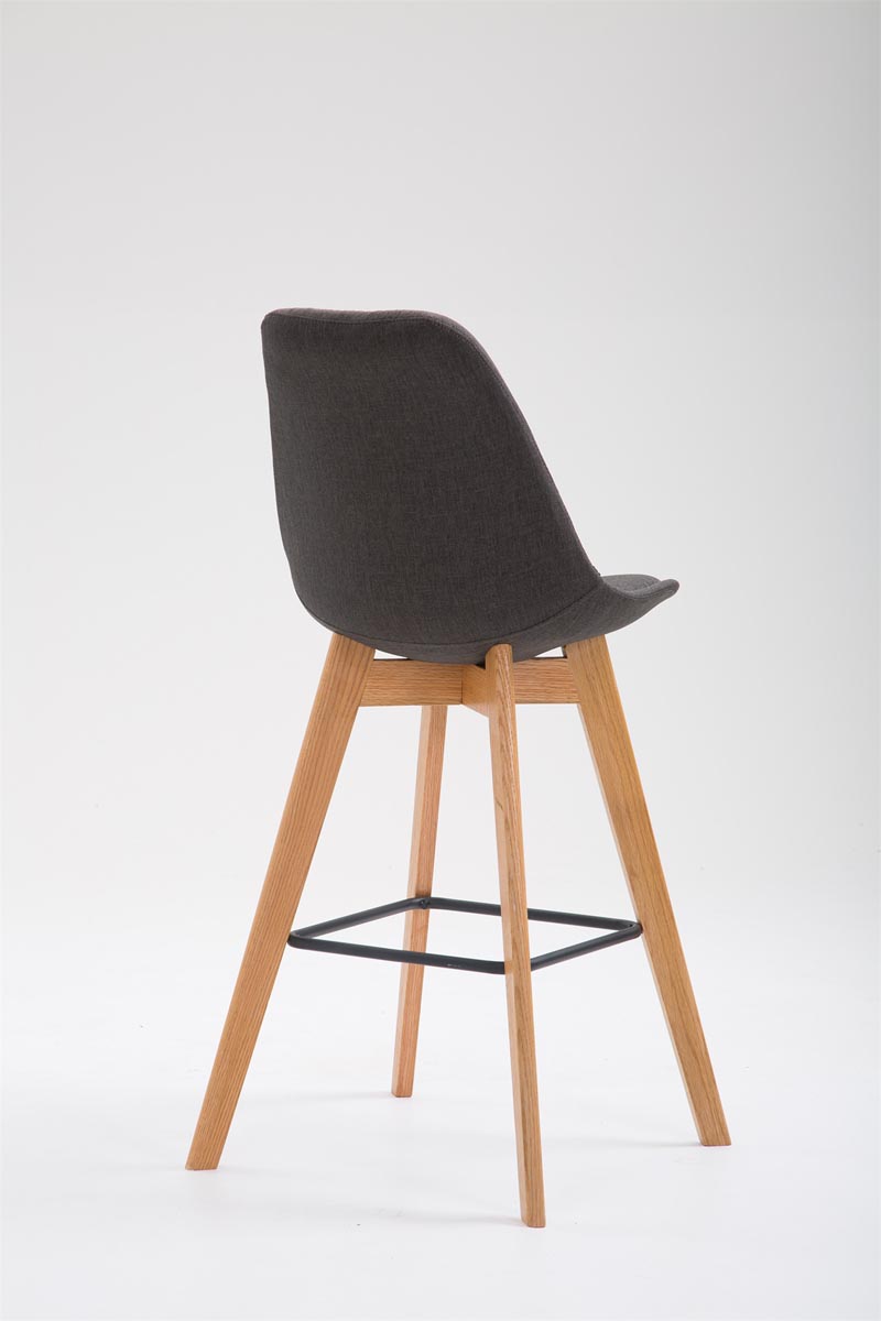 Barhocker Metz Stoff Natura, dunkelgrau