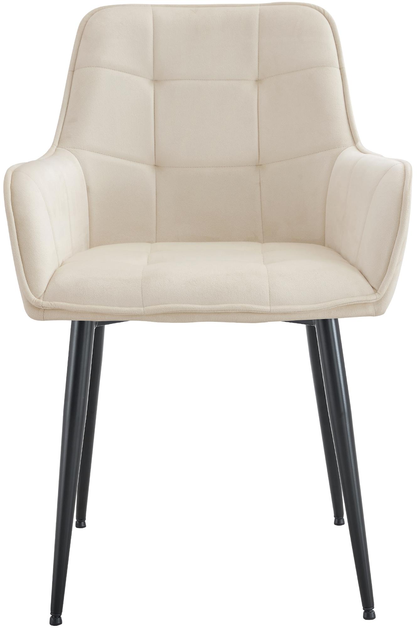 Esszimmerstuhl Ferndale Samt, creme