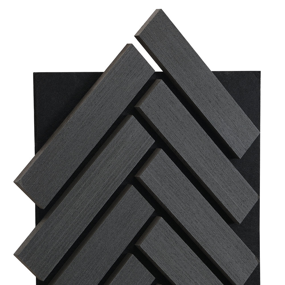 Akustikpaneel Fischgrätenoptik VEGA Black Oak 1er Set - 80 x 40 cm