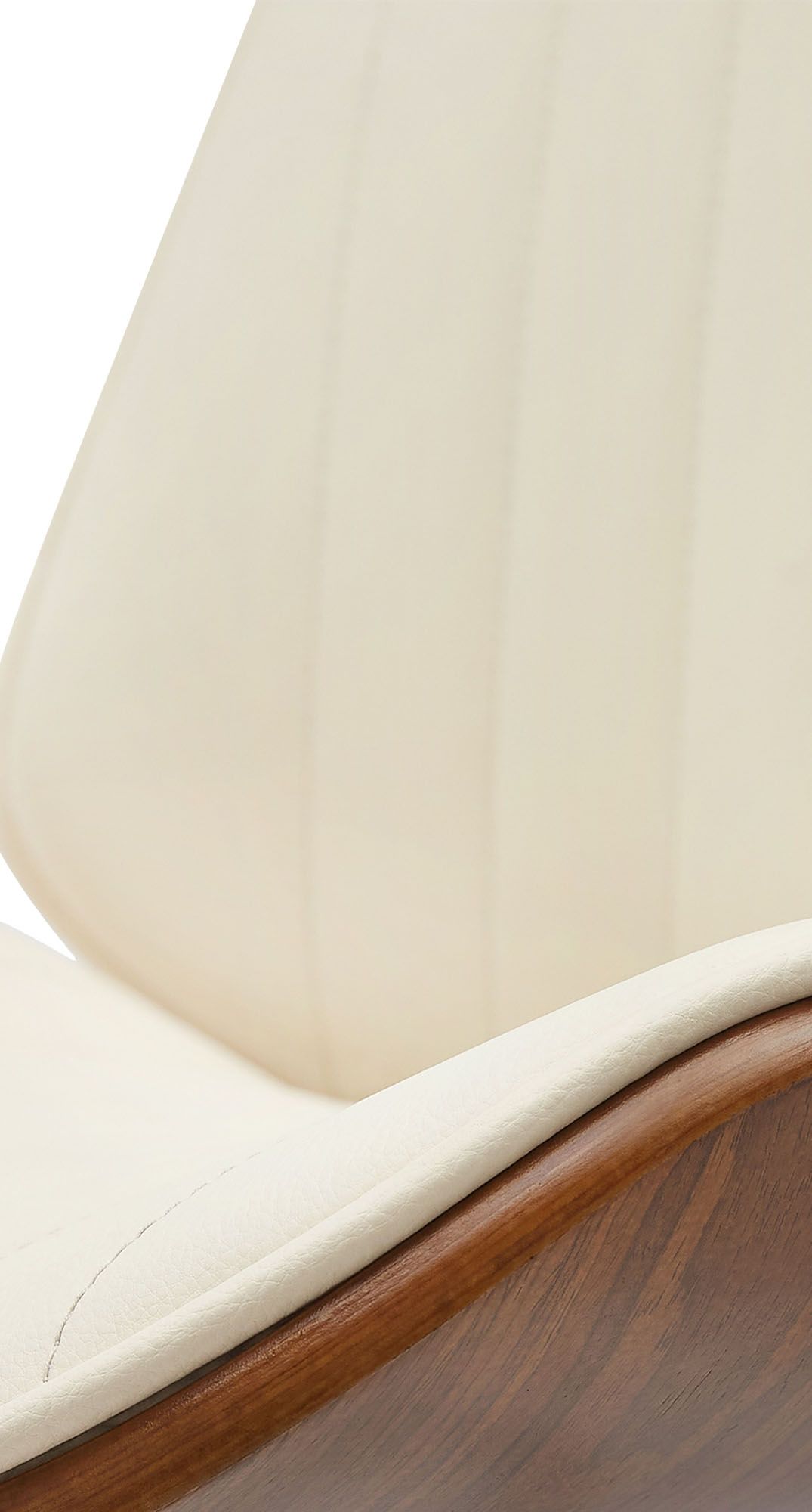Barhocker Nova Kunstleder schwarz, walnuss/creme