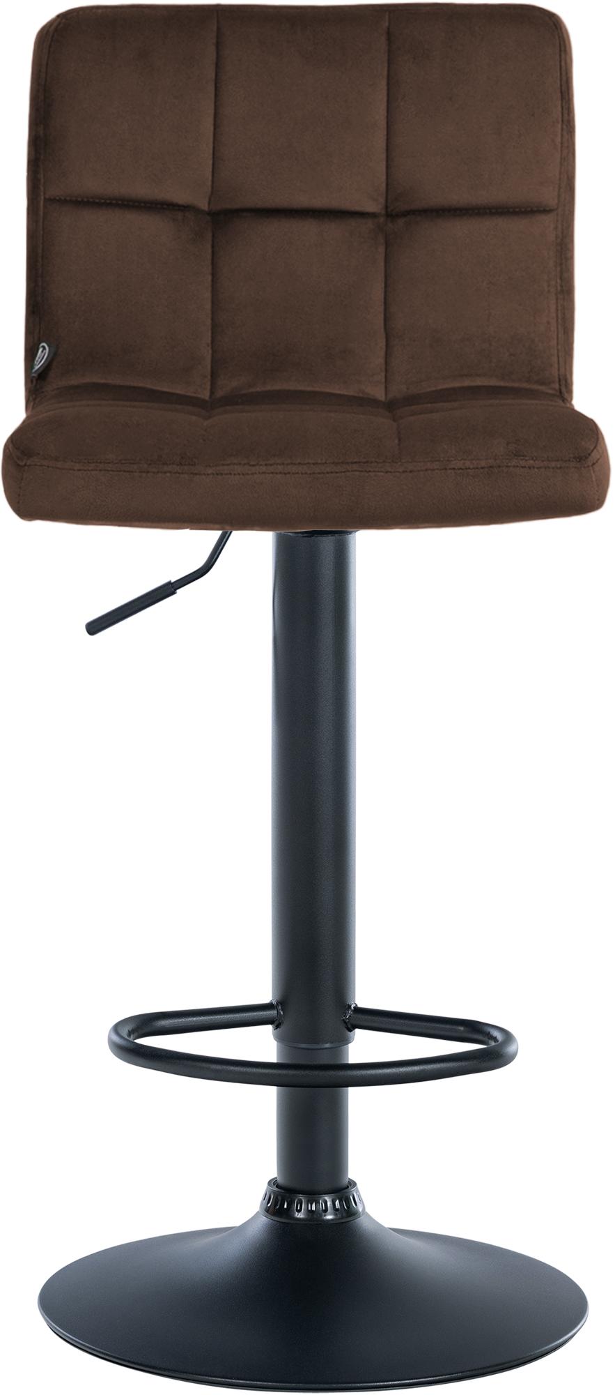 2er Set Barhocker Peru Samt schwarz, braun